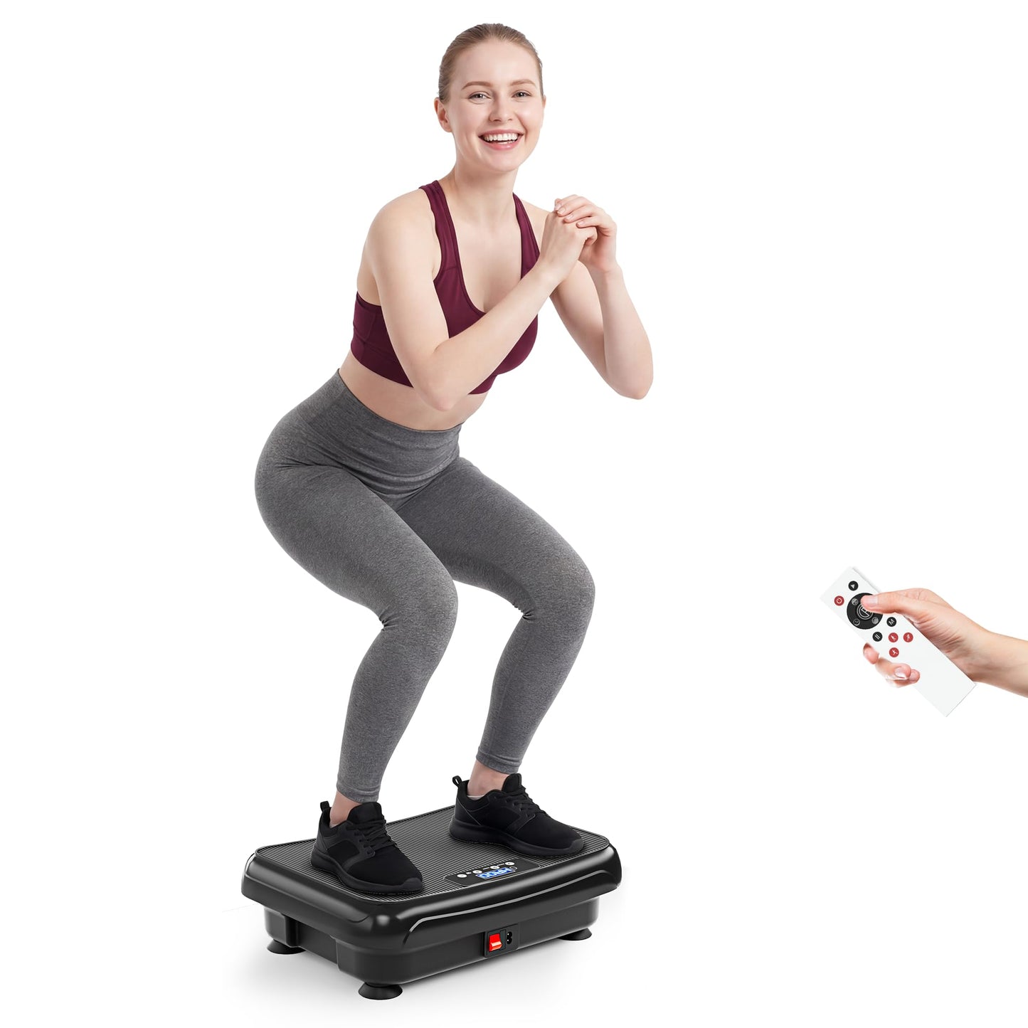 TISSCARE Vibration Plate Exercise Machine Mini Vibrating Plates for Sedentary Users, Helpful for Lymphatic Drainage and Weight Loss, 400Lbs Capacity Full Body Power Shake Workout Platform for Home