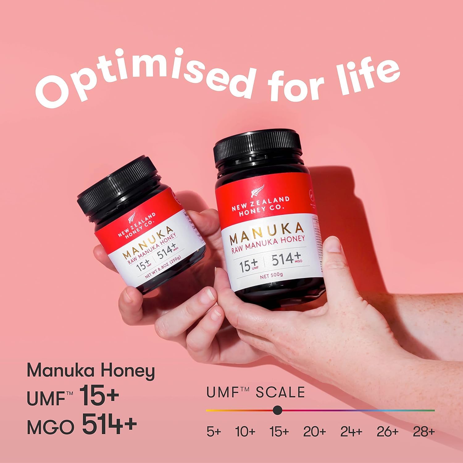 New Zealand Honey Co. Raw Manuka Honey UMF 15+ | MGO 514+, UMF Certified / 8.8oz - Medaid International