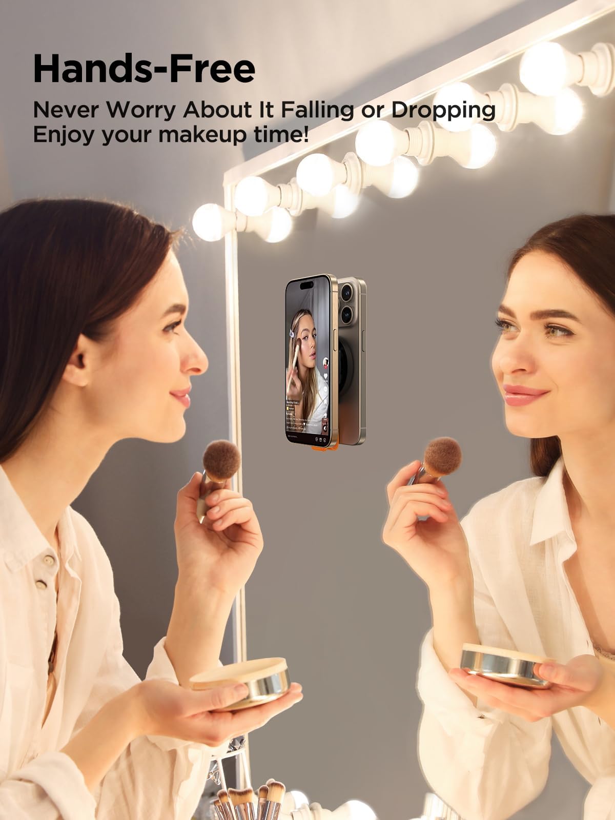 Terrifi Silicone Suction Phone Case Grip Stand Holder, Hands-Free Cell Accessory Magnetic Cup Stand, Suitable For Iphone 15 Pro Max, Selfies And Tiktok Videos