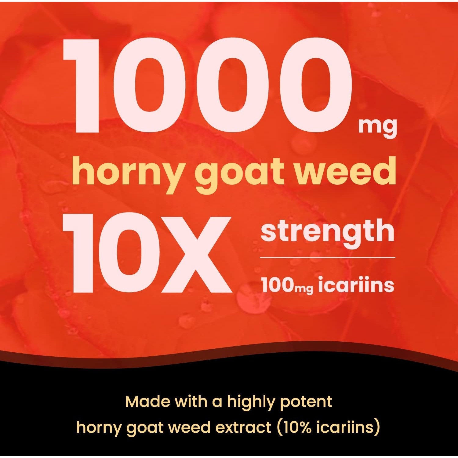 NutraChamps Horny Goat Weed, 1000mg Epimedium Energy Supplement, 10X Strength Icariin, Ginseng, Tribulus & Maca Pills for Women & Men, Enhanced Absorption with Black Pepper, 60 Vegan Capsules - Medaid International