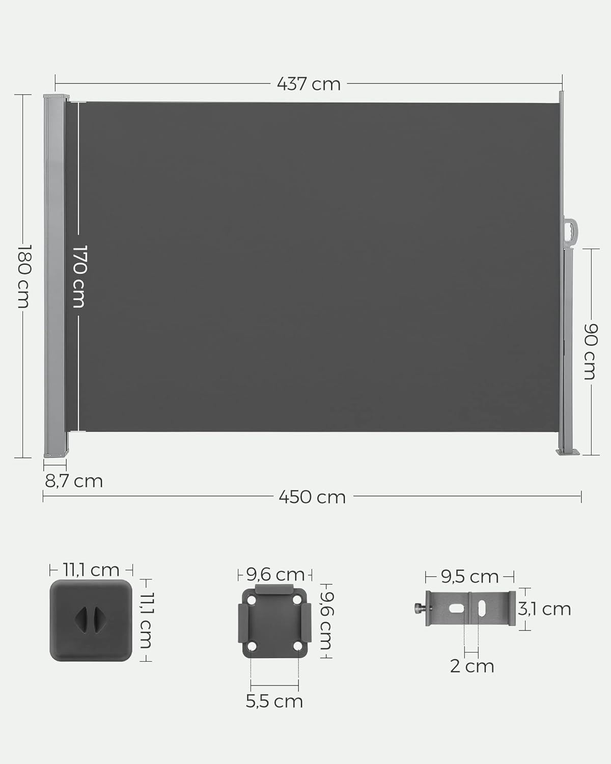 SONGMICS Privacy Screen GSA185G02