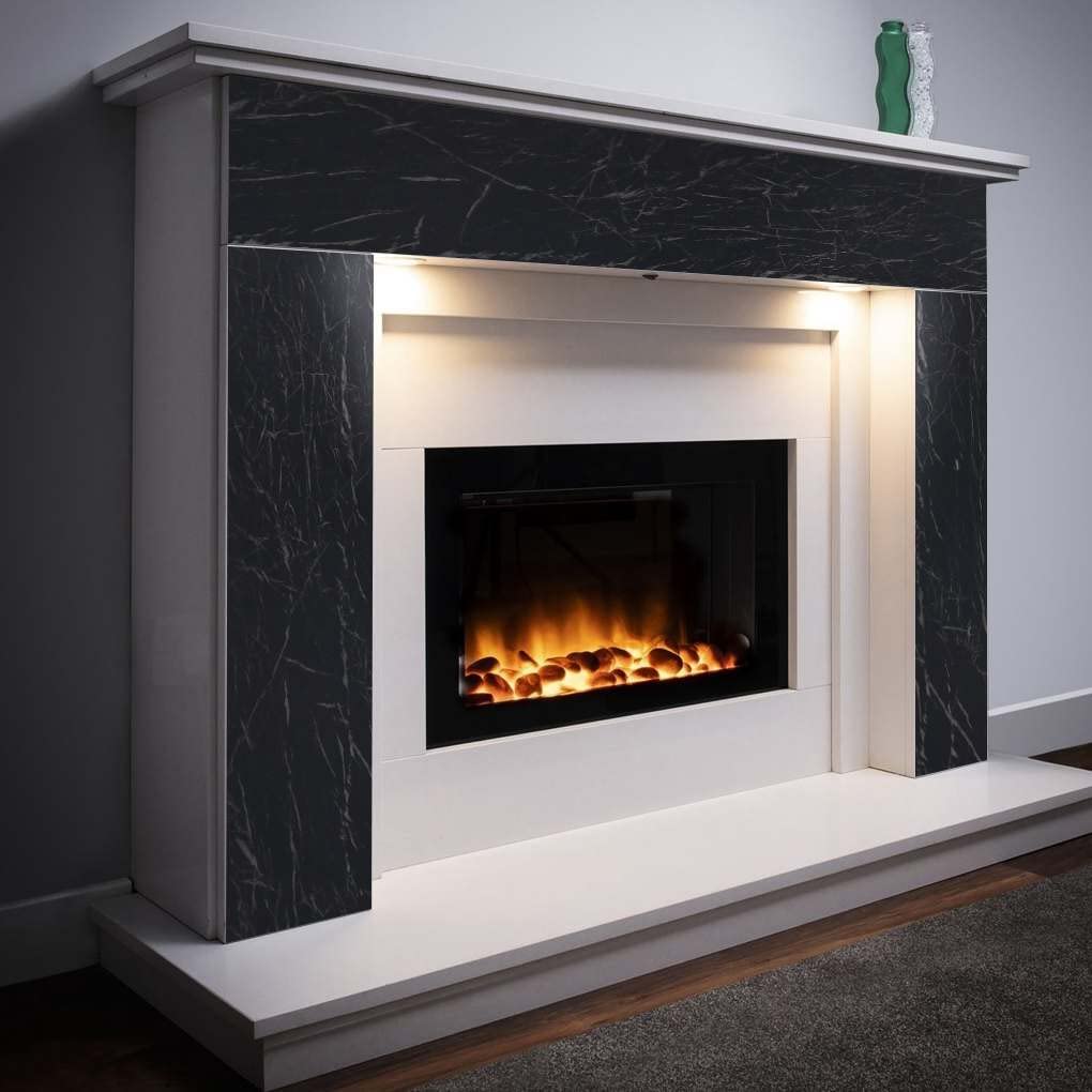 Arthome WALL DECOR Marble Contact Paper,Peel and Stick Wallpaper, Self Adhesive Easy to Clean, Vinyl Film for Furniture Countertop Wall Covering(Black Marble 17x240) - Medaid International