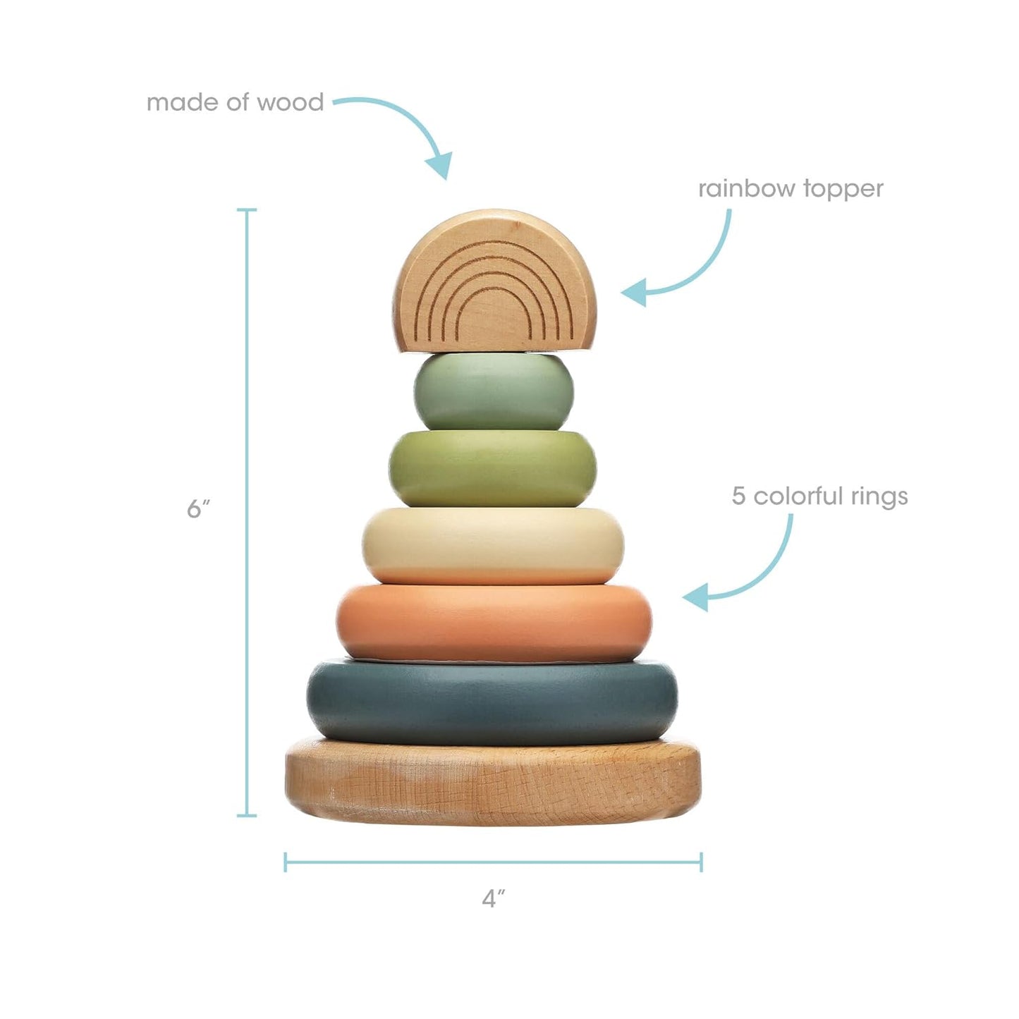 Pearhead - Wooden Stacking Toy Tower