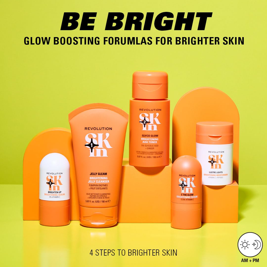 Revolution Skin, C The Glow 12.5% Vitamin C Brightening Face Serum, Moisturizing & Hydrating with Vitamin C, Vegan & Cruelty-Free, 1.01 fl oz - Medaid International