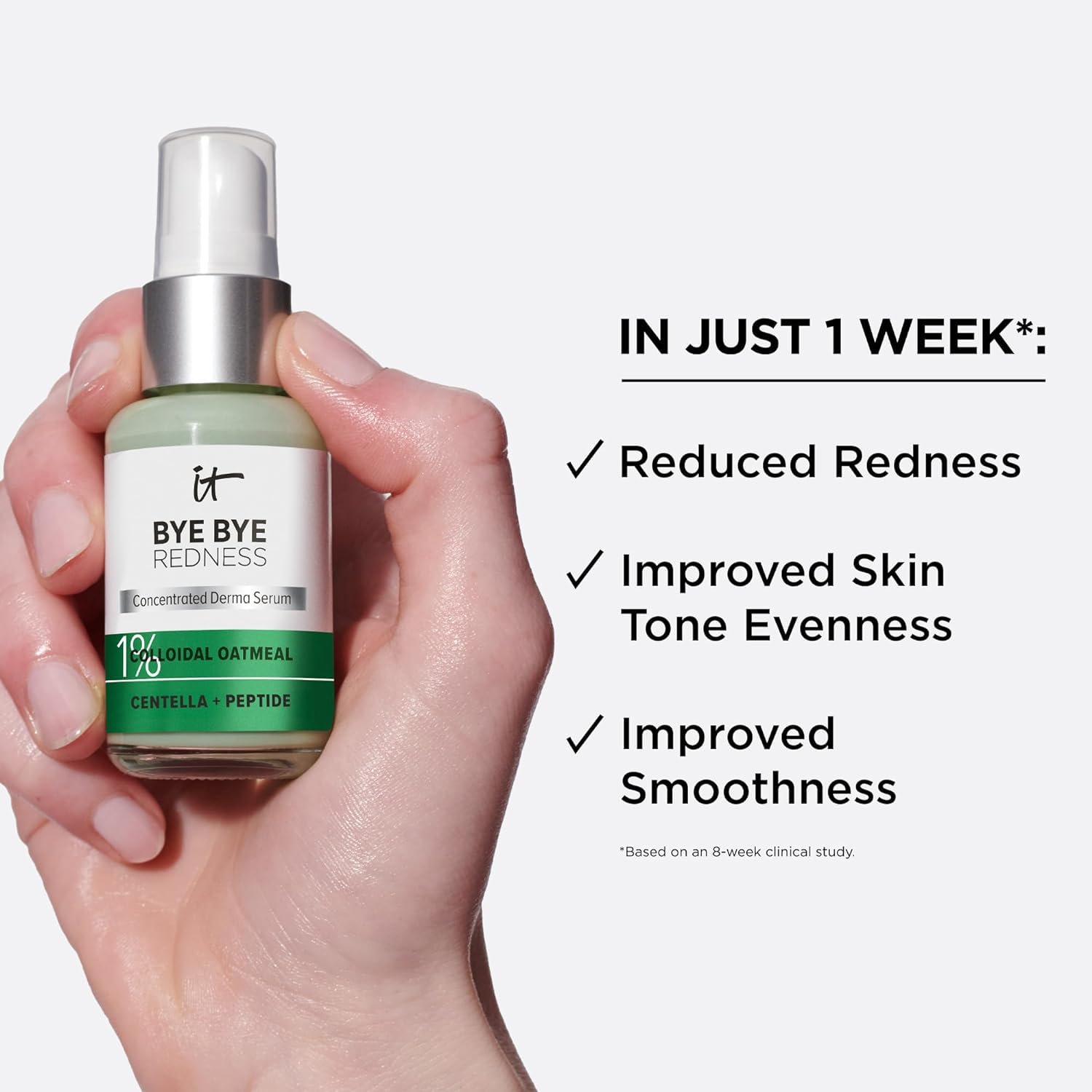 IT Cosmetics Bye Bye Redness Serum - Skin-Calming & Hydrating Face Serum - Instantly Neutralizes Facial Redness - 1% Colloidal Oatmeal, Centella, Peptide & Niacinamide – All Skin Types - 1 fl oz - Medaid International