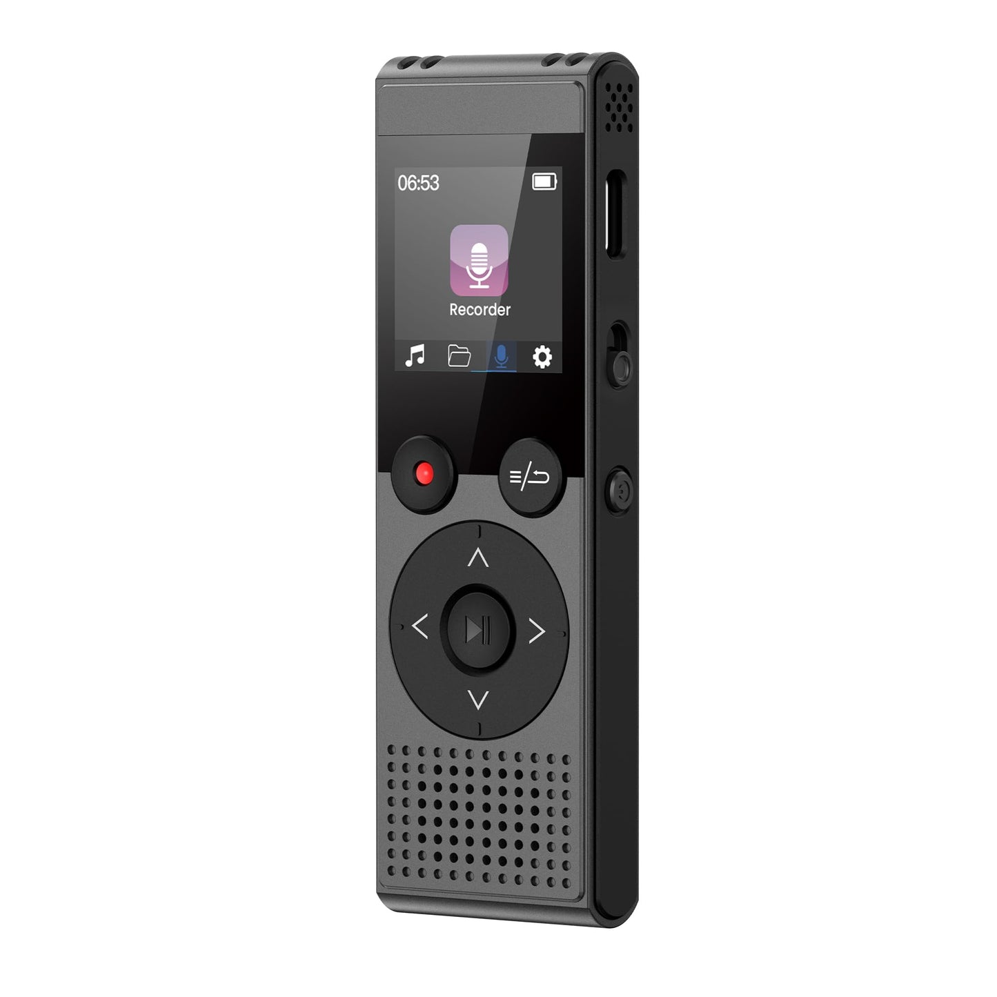 128GB Digital Voice Recorder - 3072 Kbps HD Recording Voice Recorder with Playback Dual Microphone A-B Repeat Recording Monitoring & Noise Reduction Voice Activate Recording & lock screen key - QIUOIO - Medaid International
