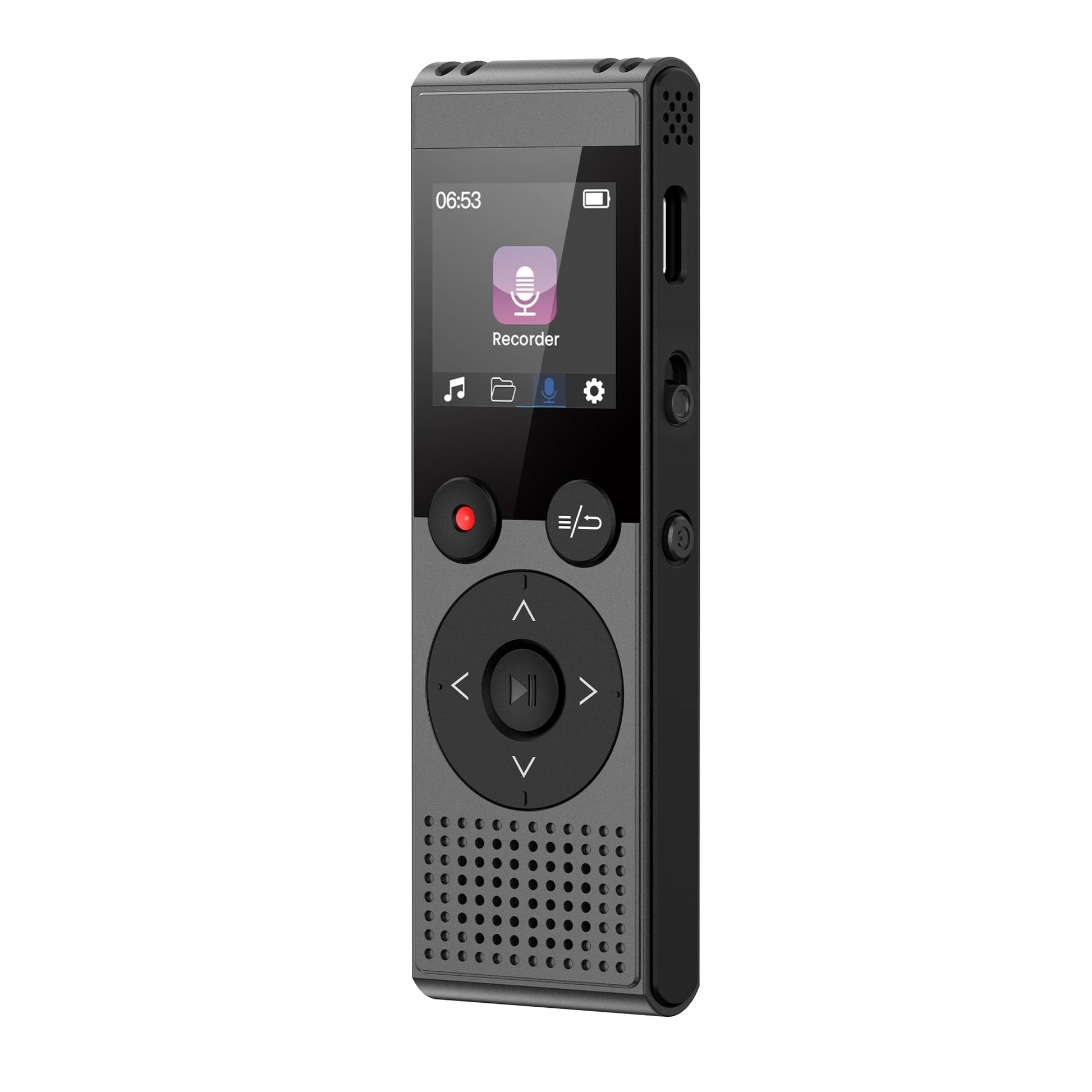 128GB Digital Voice Recorder - 3072 Kbps HD Recording Voice Recorder with Playback Dual Microphone A-B Repeat Recording Monitoring & Noise Reduction Voice Activate Recording & lock screen key - QIUOIO - Medaid International