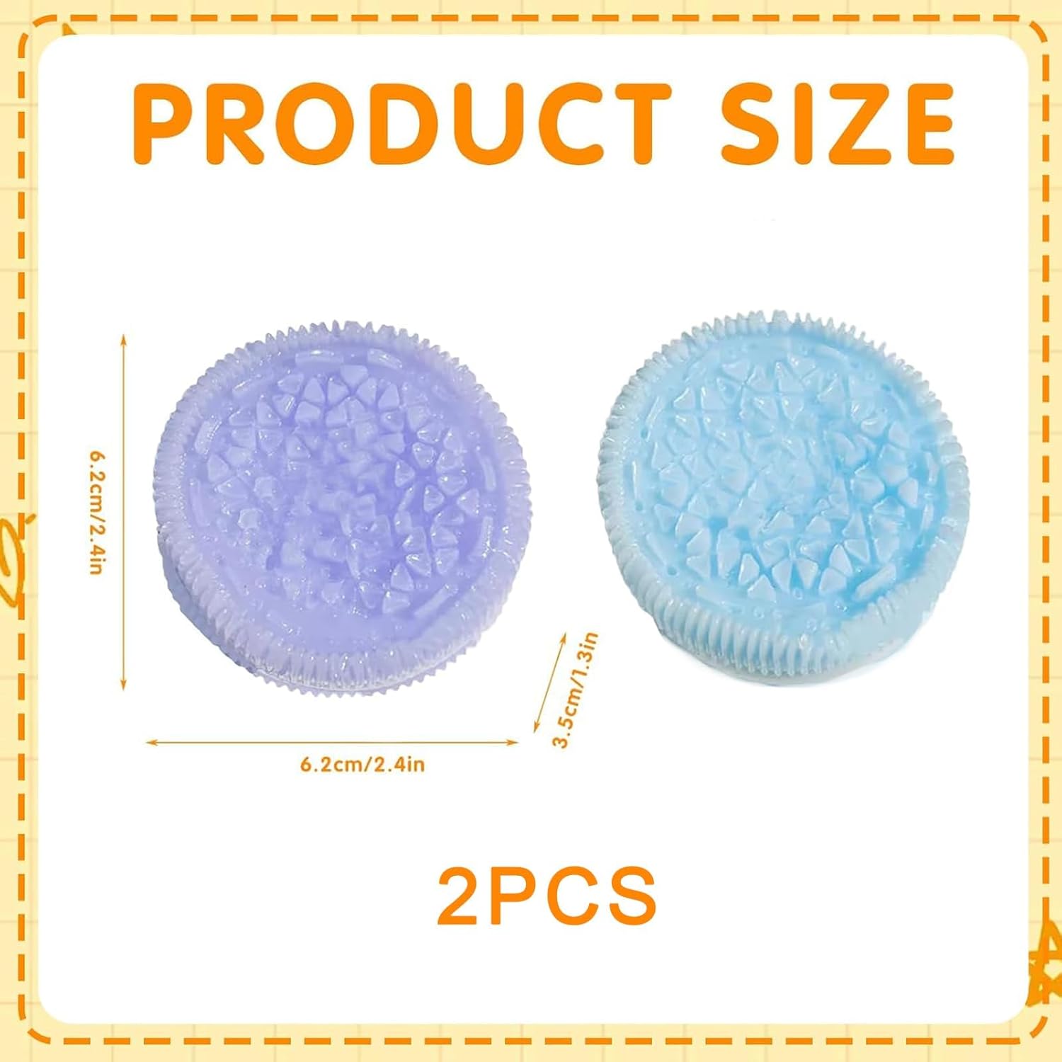 2pcs Biscuit Stress Relief Toy, New Stress Relief Toys for Squishy, Ultra-Soft Decompression Venting Toy, Food Shap Squeeze Toy for Relax (Blue+Purple) - Medaid International