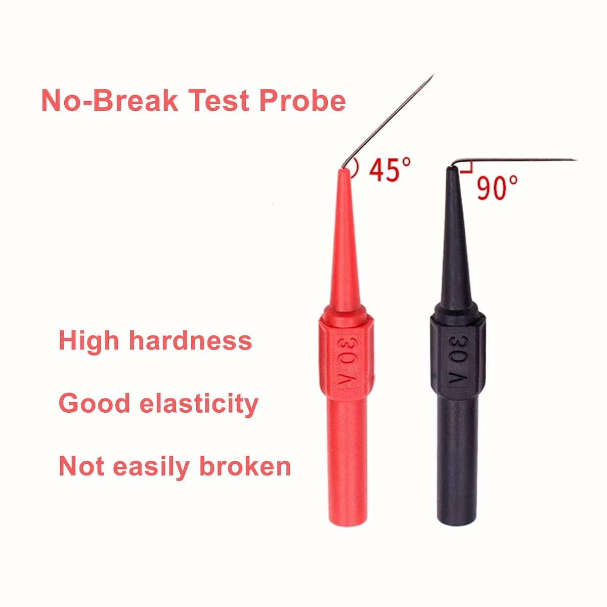TERRIFI 10 Pack Auto Repair Test Probe, Back Probe kit,Test Leads Probes 4mm Banana Plug,utomotive Diagnostic Test Accessories Repair Tools Needle 0.7mm (Red and Black)