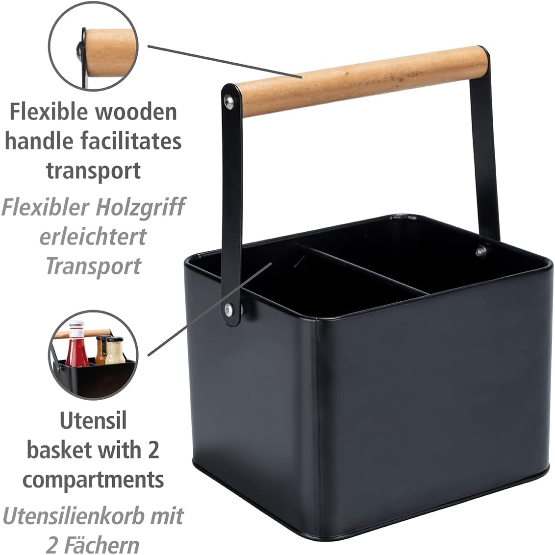 WENKO Baco utensil storage basket