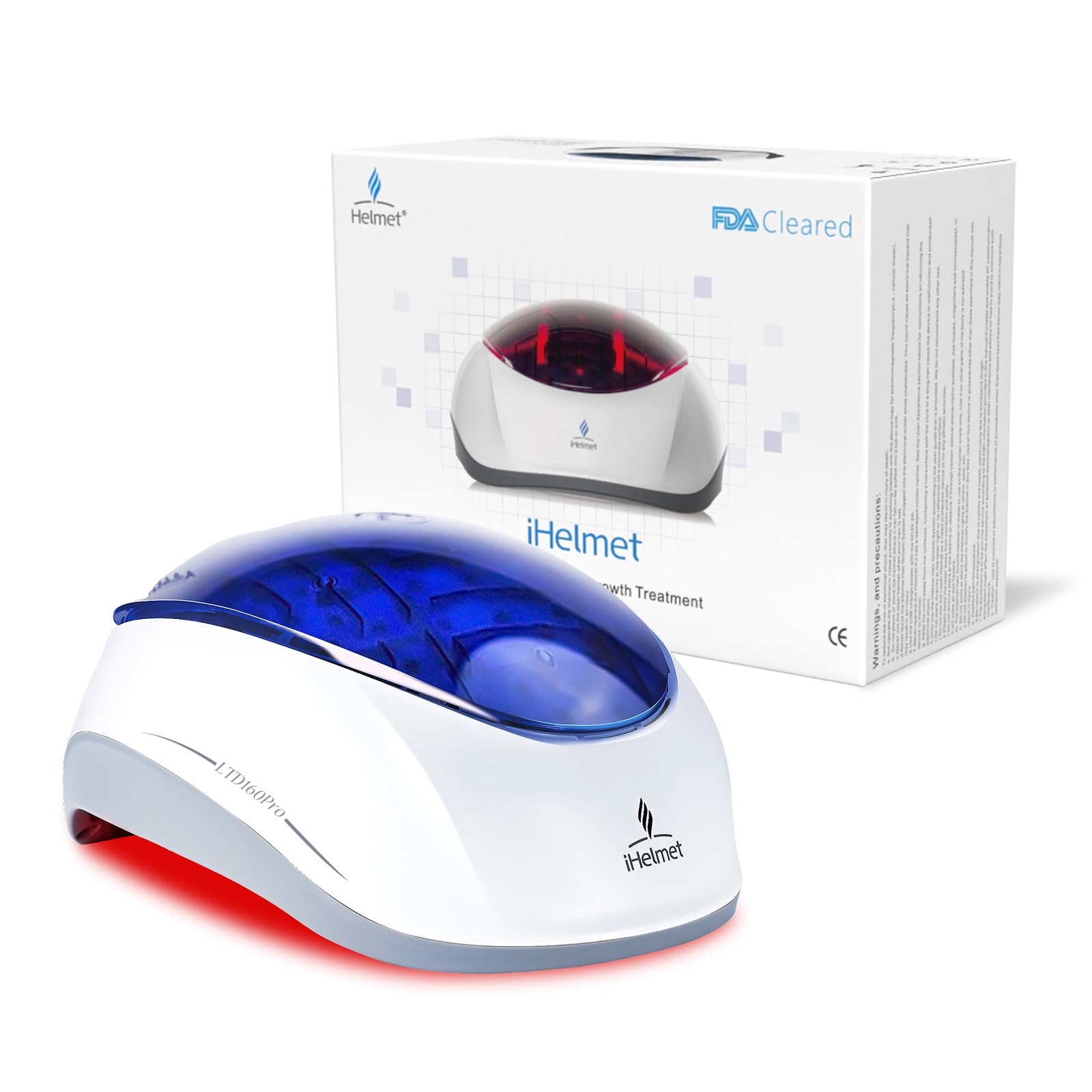 iHelmet Laser Hair Growth System (FDA Cleared), Hair Regrowth Helmet & Laser Cap, Hair Loss Treatment for Men and Women, Low Level Laser Therapy for Hair Growth, Anti-Thining Treatment，160 Blue - Medaid International
