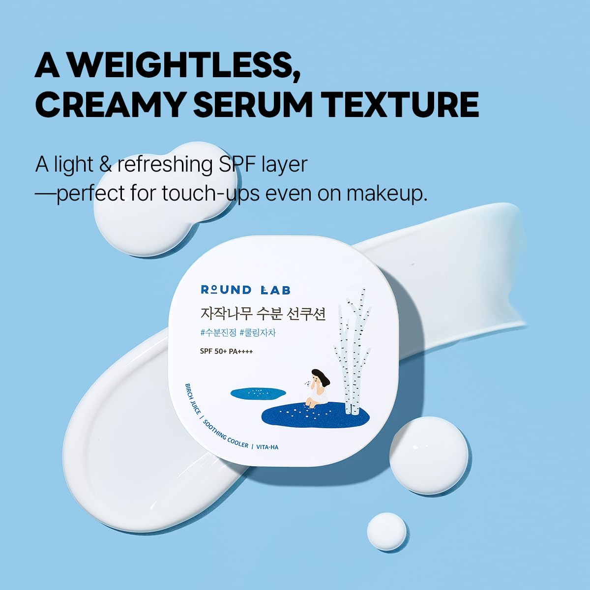 ROUND LAB Birch Juice Moisturizing UVLock Sun Stick + Birch Juice Moisturizing UV Lock Sun Cushion, Korean sunscreen, No White Cast, Mineral Sunscreen for Sensitive Skin - Medaid International