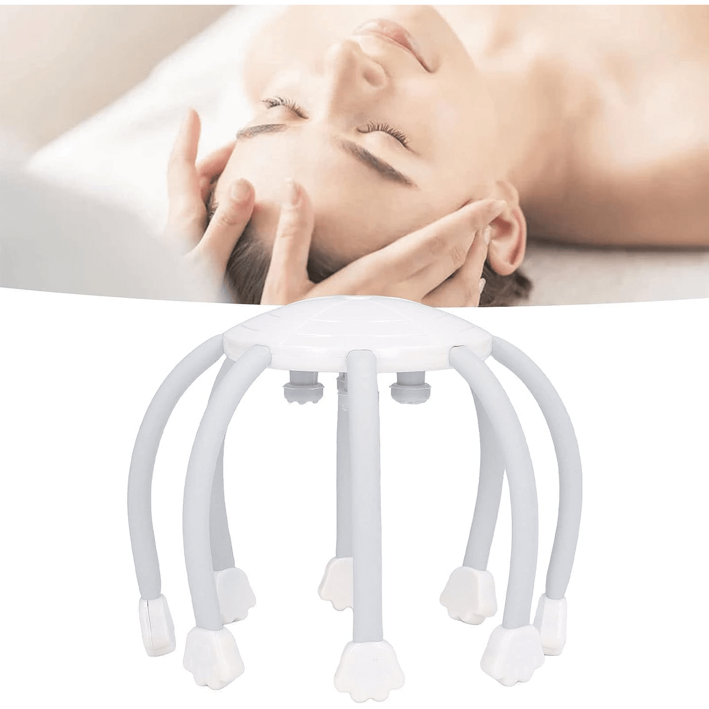 Portable Black Electric Head Massager ‚Äì Hands-Free Stress, Headache & Pain Relief - Medaid International