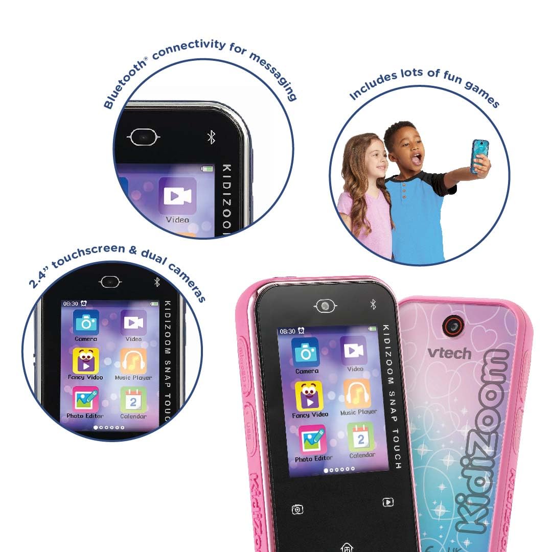 Vtech 549253 KidiZoom Snap Touch Toy Device 6 Years and Older, Pink - Medaid International