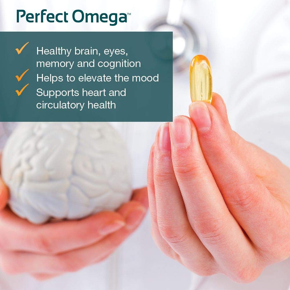Therabotanics Perfect Omega Fish Oil Supplement EPA & DHA – High Absorption, Concentrated Omega 3 for Heart, Brain, Eye, & Metabolic Health - Alaskan Fish Oil Softgels - 30 Count (Pack of 1) - Medaid International