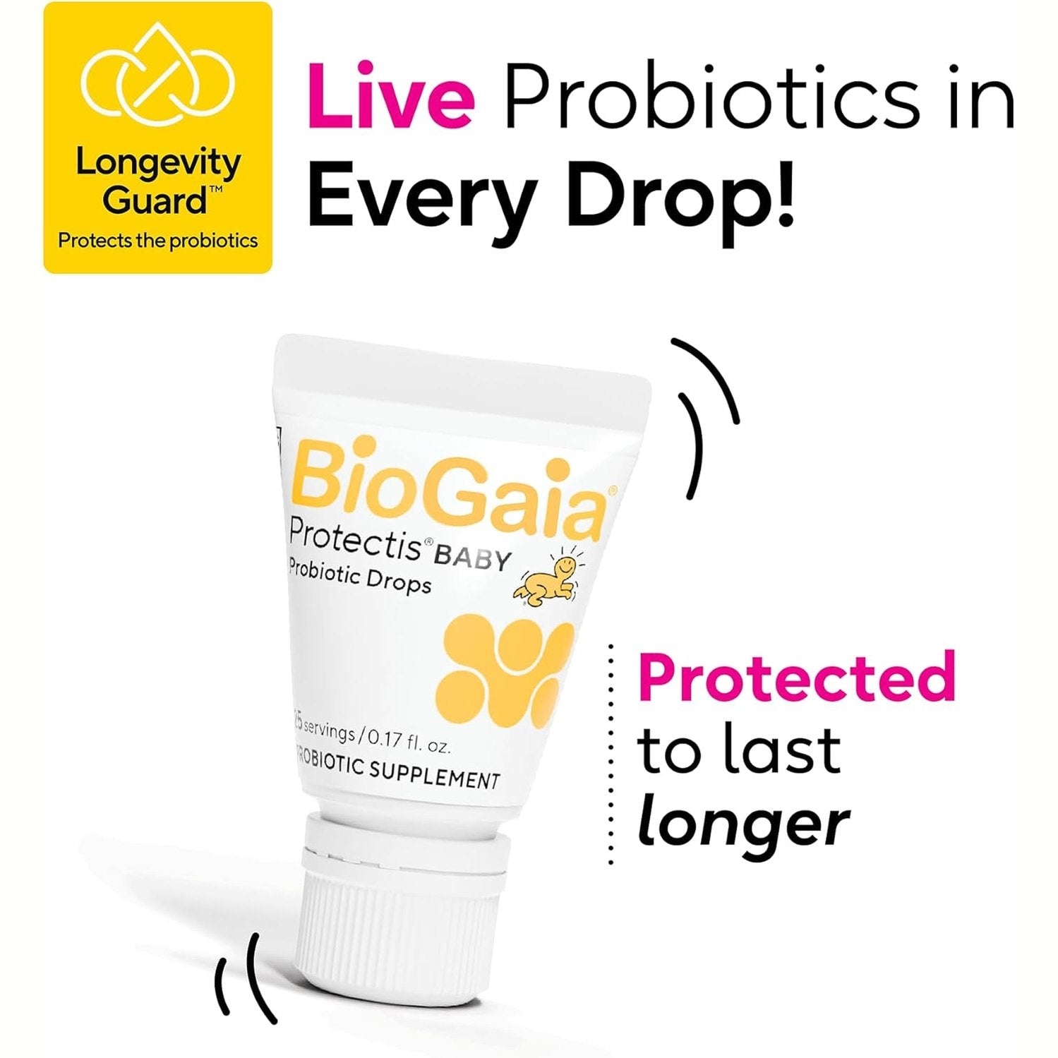BioGaia Baby Probiotic Drops - Baby Essentials for Colic & Gas Relief, Safe for Newborns, Reduces Crying, Fussing, Colic, Gas, Spit-ups and Constipation, No allergens, dairy, soy, gluten, or sugar - Medaid International