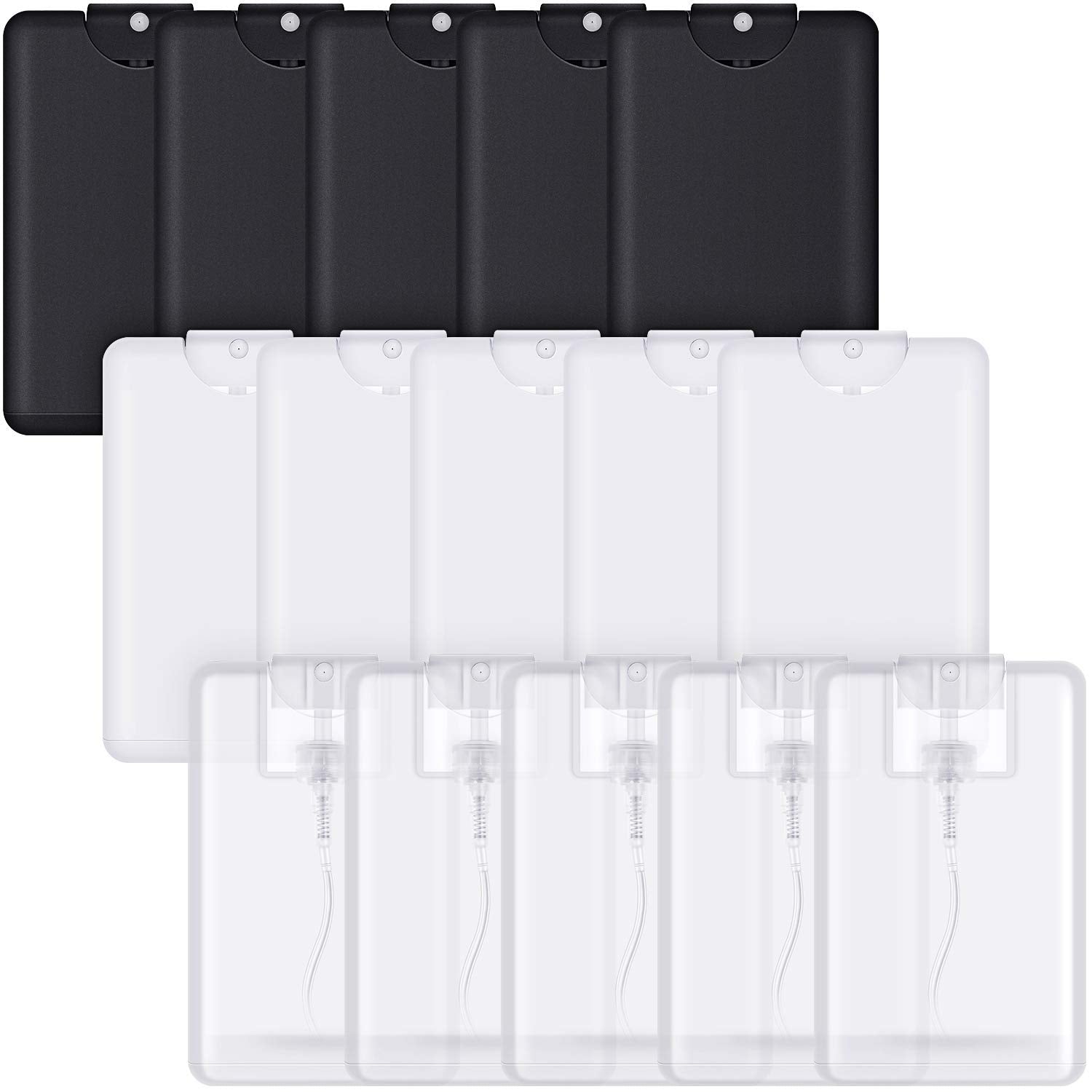 Patelai 15 Pcs 20 ml Perfume Spray Bottles Cardcase Like Plastic Refillable Fine Mist Spray Dispenser Portable Moisturizing Sprayer Box Empty Travel Bottle for Makeup Cosmetic Essential Oil - Medaid International