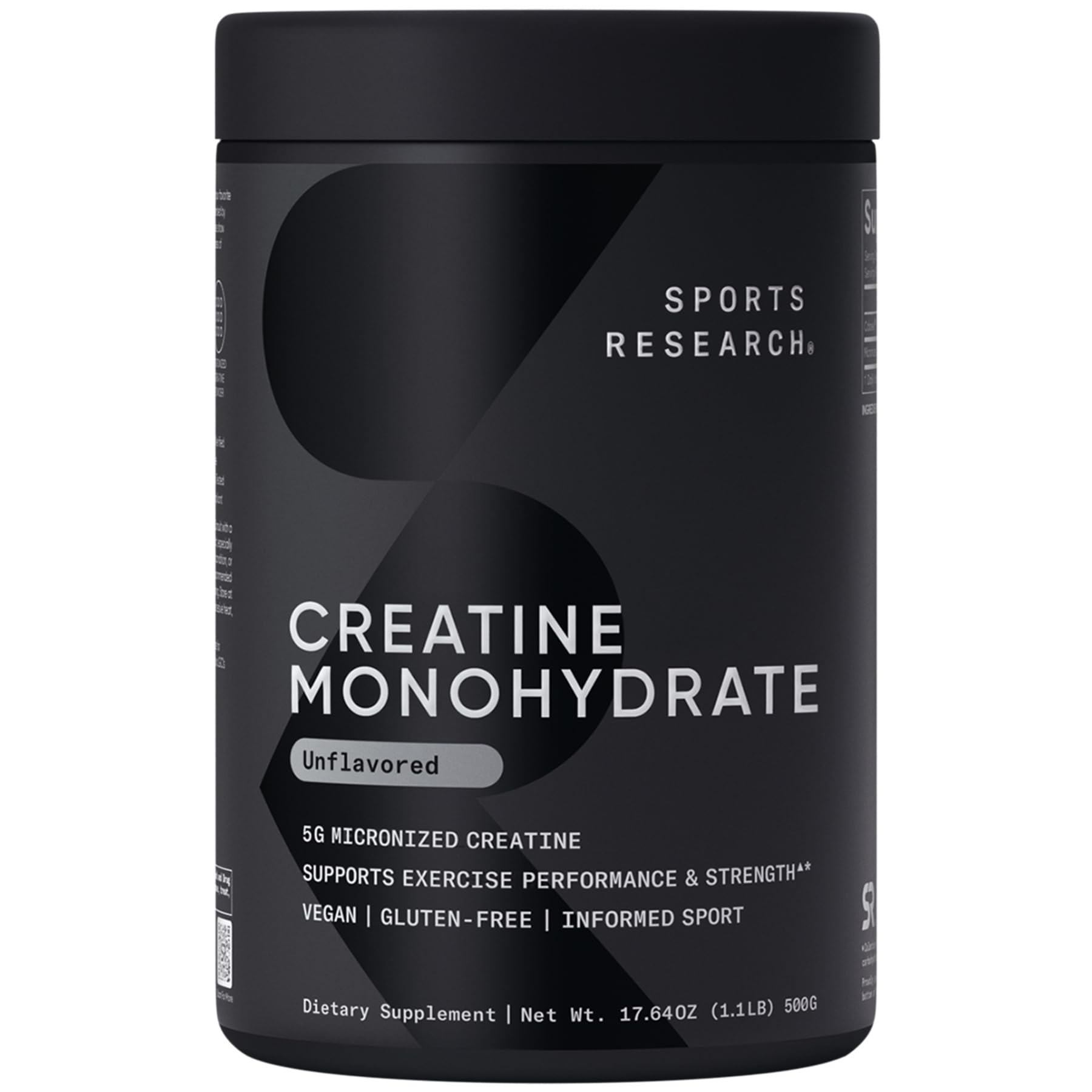 Sports Research Creatine Monohydrate - Gain Lean Muscle, Improve Performance and Strength and Support Workout Recovery* - 5 g Micronized Creatine - 17.46 oz - Medaid International