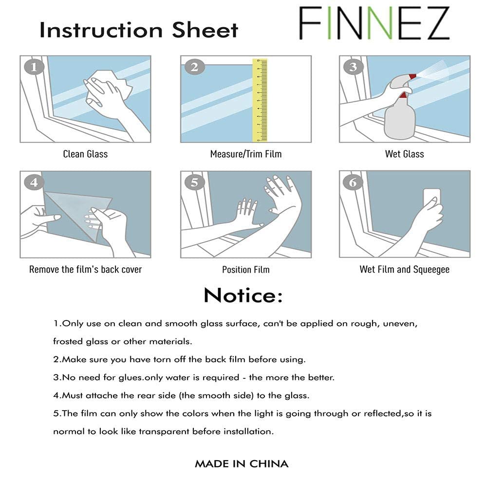 Finnez Frosted Window Film Non-Adhesive, Frosting Privacy Film for Glass Windows, Self Static-Cling Decorative Window Cling for Home Office UV Protection Cross Pattern 17.5 x 78.7 inches - Medaid International