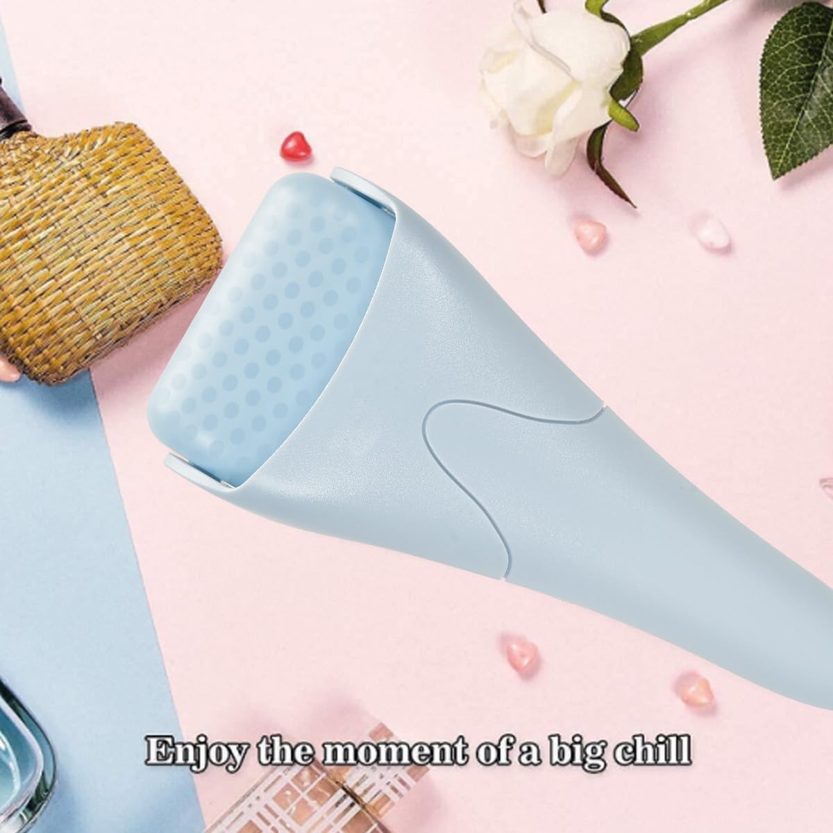 Fronnor Ice Roller for Face,Eyes,Women Gifts Idea,Therapeutic Cooling to Tighten Brighten Complexion and Reduce Wrinkles,Massager Under Eye Puffiness,Migraine and Pain Relidf (Haze Blue) - Medaid International