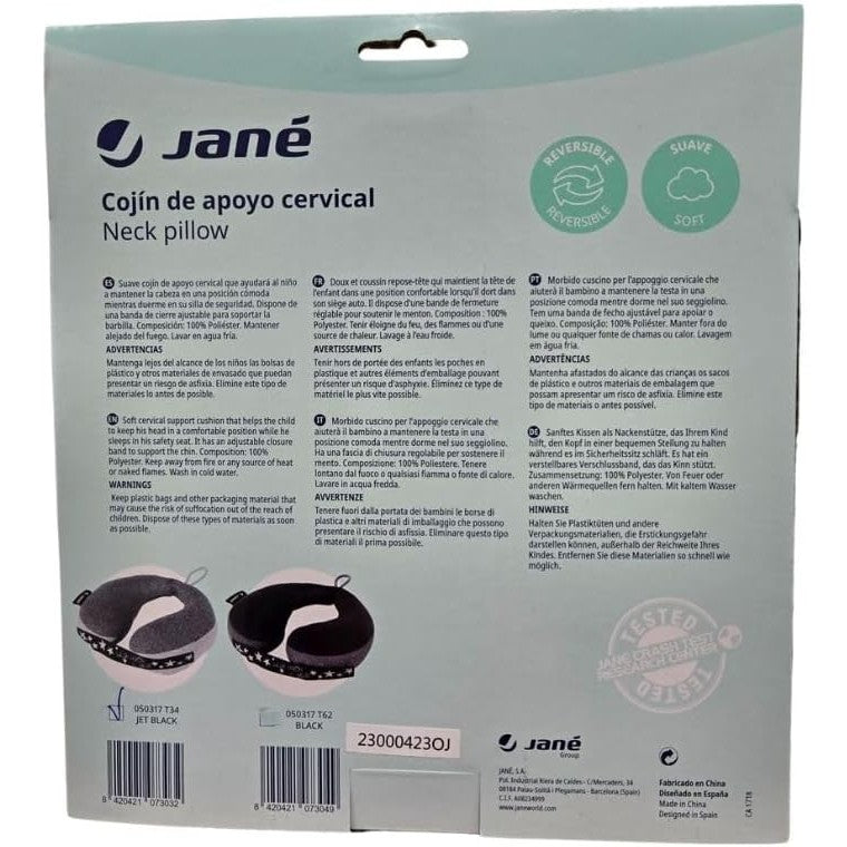 jane neck pillow  jet balck/grey xl 050318 t34
