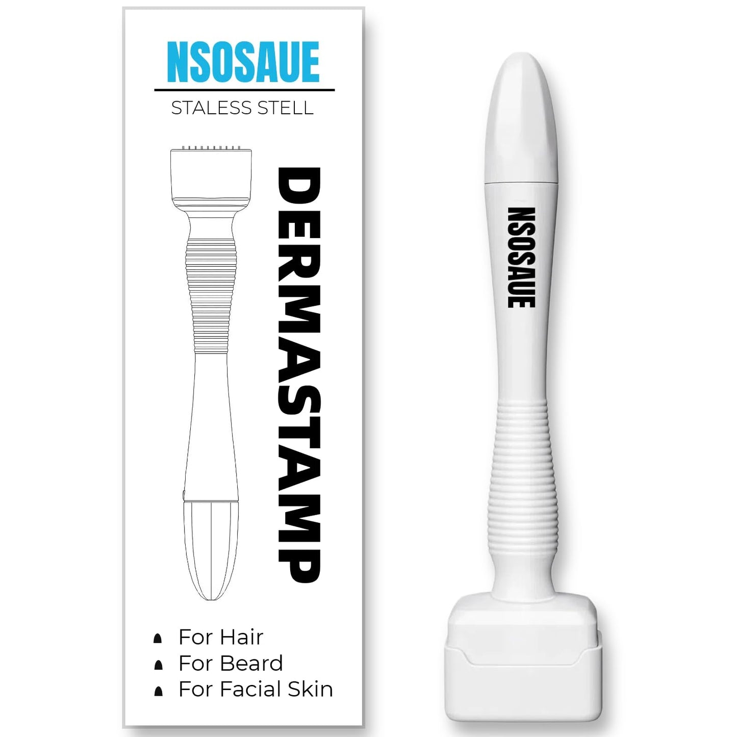 Dermastamp for Hair & Beard Micro-exfoliating Tool for Women and Men - Medaid International
