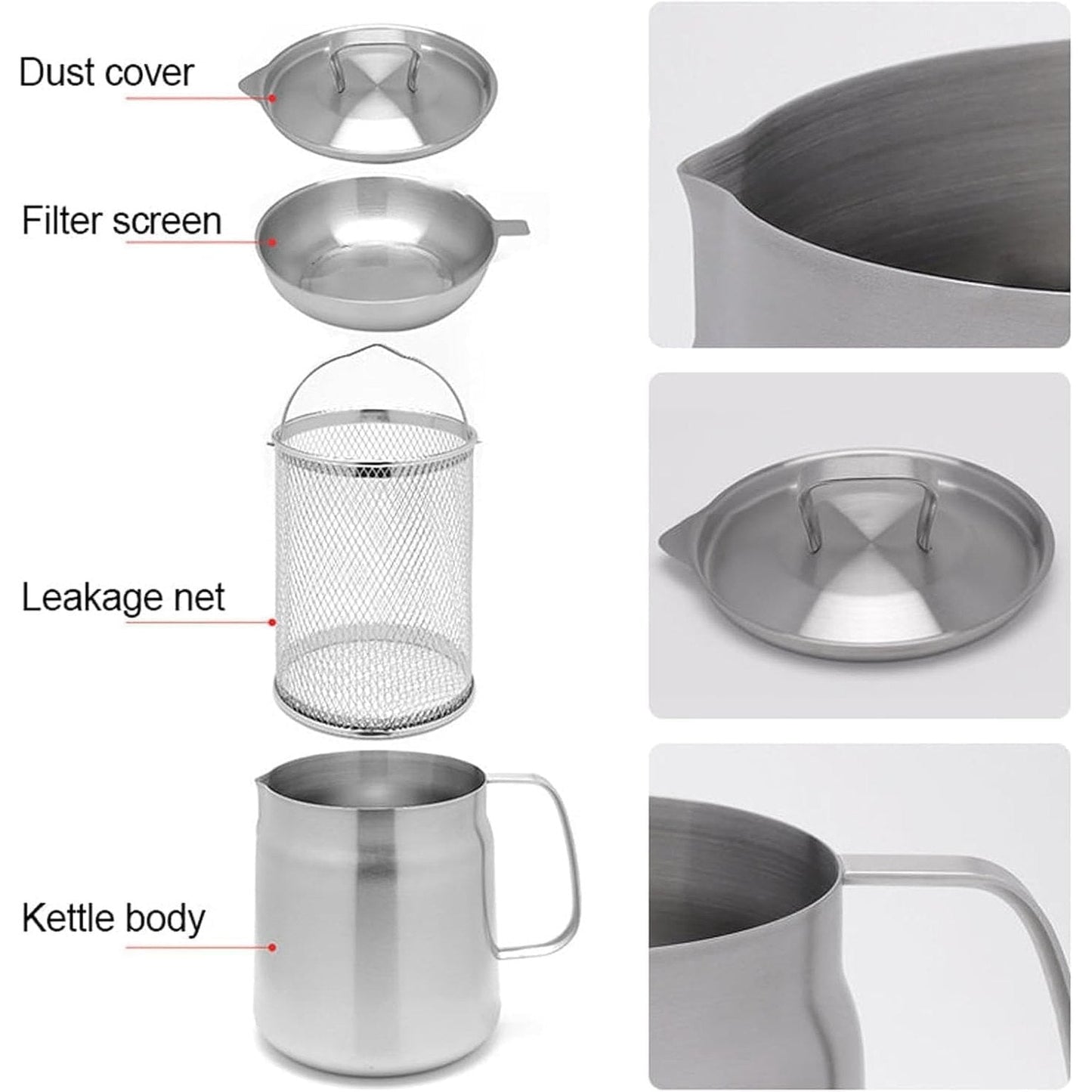Deep Frying Pot Kitchen Fryer With Strainer Stainless Steel