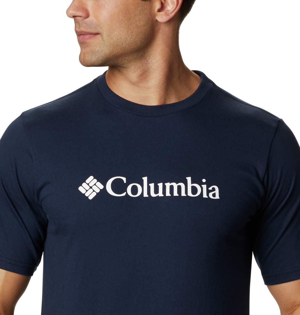 Columbia Men's CSC Basic Logo Short Sleeve, Collegiate Navy/White, Medium - Medaid International