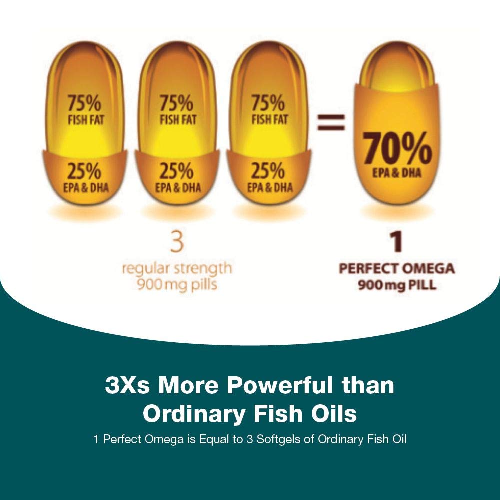 Therabotanics Perfect Omega Fish Oil Supplement EPA & DHA – High Absorption, Concentrated Omega 3 for Heart, Brain, Eye, & Metabolic Health - Alaskan Fish Oil Softgels - 30 Count (Pack of 1) - Medaid International