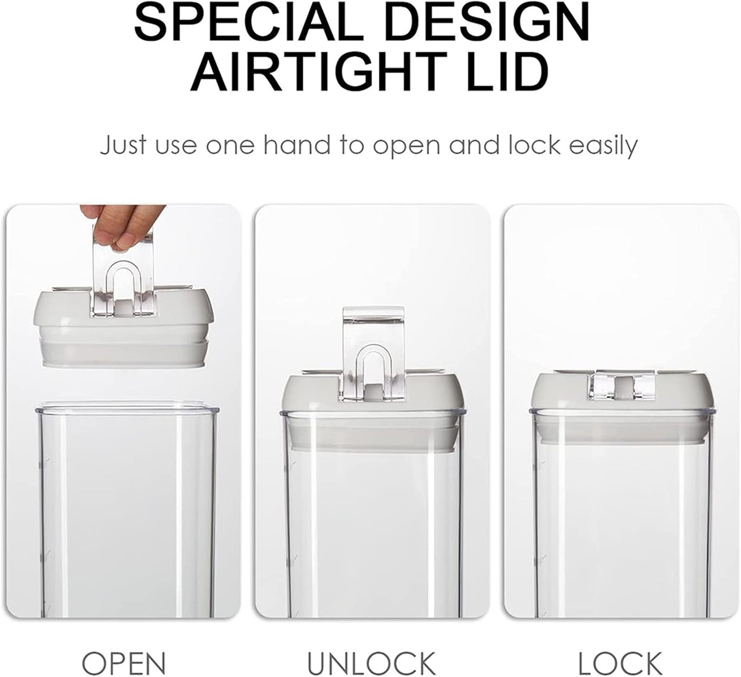 7PCS Airtight Food Storage Containers – Kitchen Organizer Set