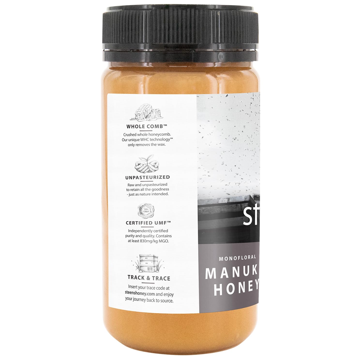 Steens Manuka Honey - MGO 830+ - Pure & Raw 100% Certified UMF 20+ Manuka Honey - Bottled and Sealed in New Zealand - 17.6 Ounce (Pack of 1) New Version - Medaid International