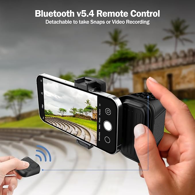 Phone Camera Grip Handle – Bluetooth Remote Shutter