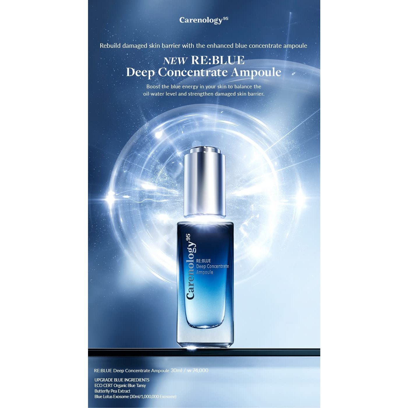 JoseonGotElephant Bunble Carenology Reblue Deep concetrate Ampoule + JoseonGotElephant Cotton pad Korean Cosmetics K-Beauty ABG Skin ABG Style - Medaid International