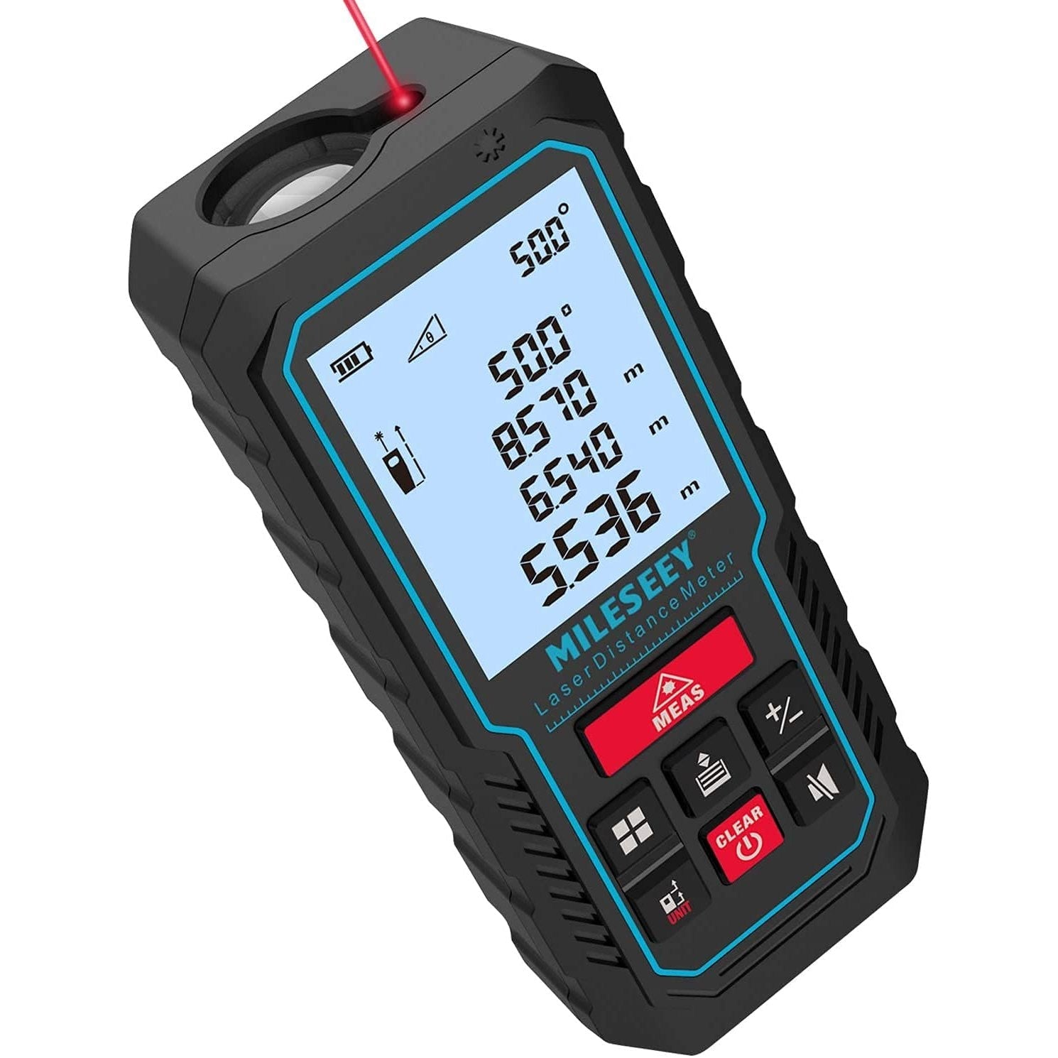 Laser Measure Device, MiLESEEY 229ft Digital Laser Tape Measure with Upgrade Electronic Angle Sensor, 2mm Accuracy, Area Measurement,Volume and Pythagoras, 2" LCD Backlit,Mute, Battery Included - Medaid International