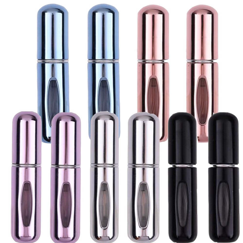QIBANHUA Refillable Perfume Atomizer Travel 10Pcs 5ML Portable Mini Pocket Perfume Atomizer Bottle Spray For Women Mens Small Mister Spray Bottle For Travel Accessories - Medaid International