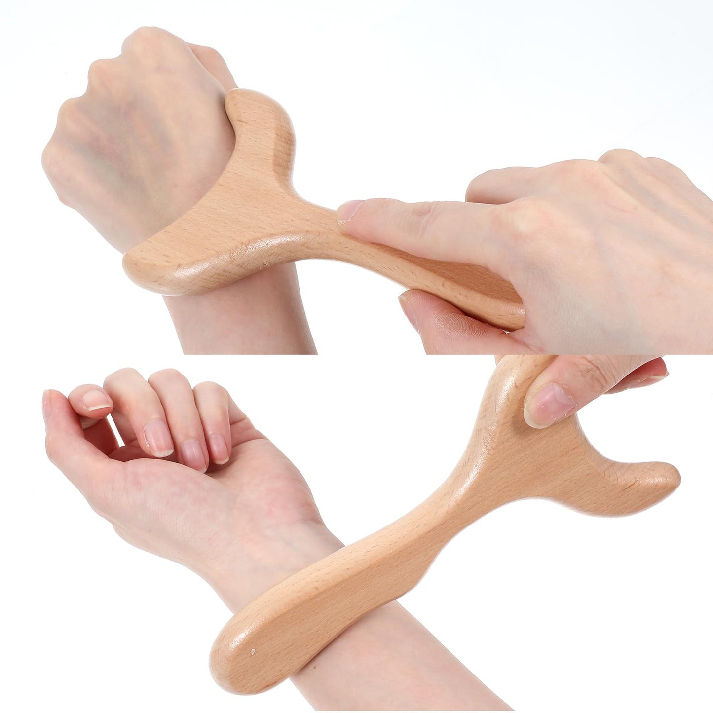 Ymapinc Wood Therapy Massage Tools, Small Fishtail Massage Tool,Lymphatic Drainage Massager,Body Gua Sha Tool for Muscle Relaxation, Body Sculpting Cellulite Reduction - Medaid International