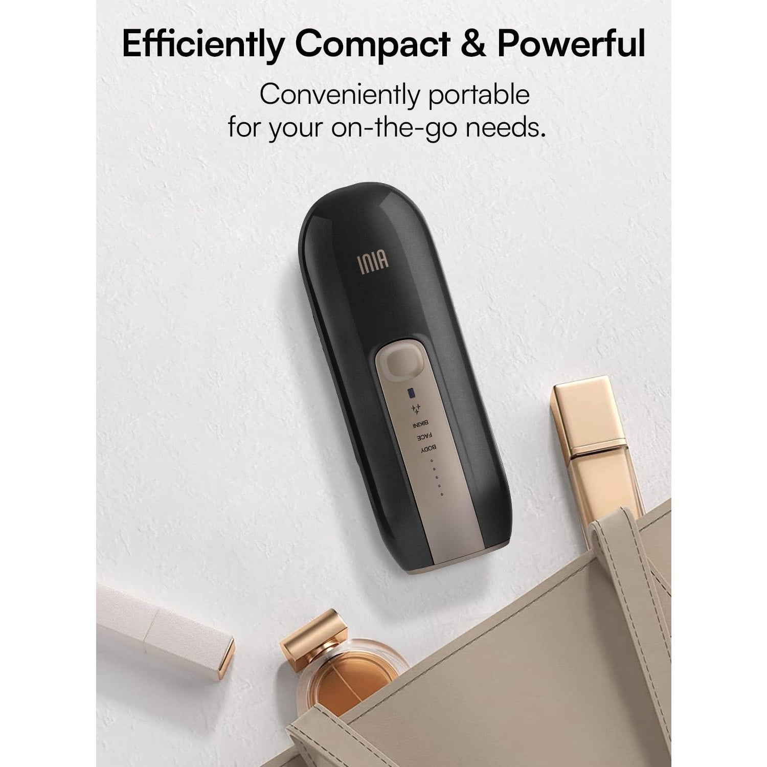 Laser Hair Removal Device for Women and Men, INIA Fond Hair Remover with Long-Lasting in Hair Reduction for Body&Face, Safe at-home Results for Armpits, Bikini and Legs - Medaid International