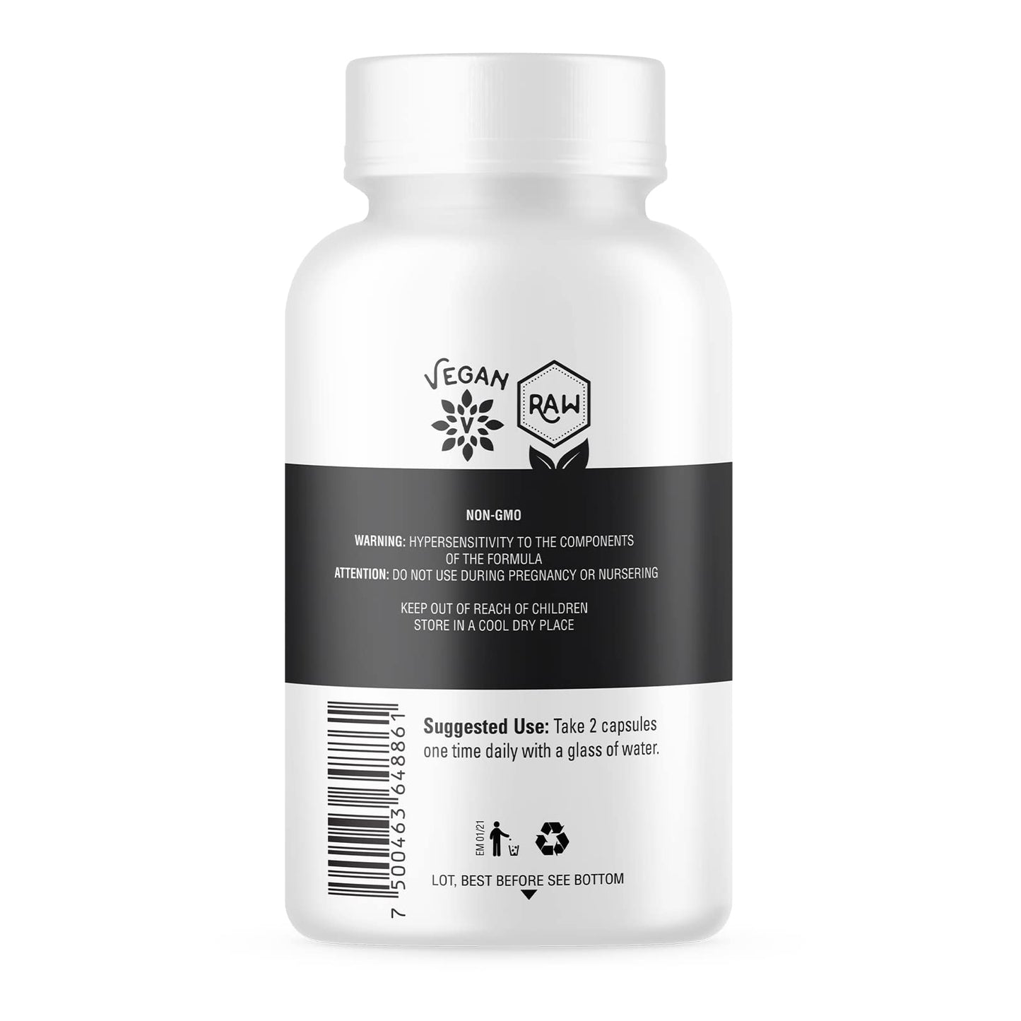 OS Organic Side | Organic Black Maca 60 Capsules | Natural Supplement with Black Maca Root Powder | Plant-Based Capsules for Energy, Vitality, and Hormonal Balance - Medaid International