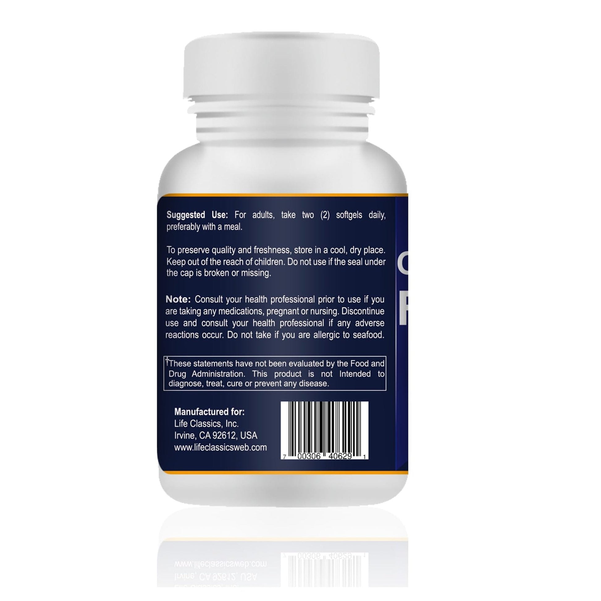 Your Nutritionist Omega-3 Fish Oil 1000mg, Heart Health, 120 softgels - Medaid International
