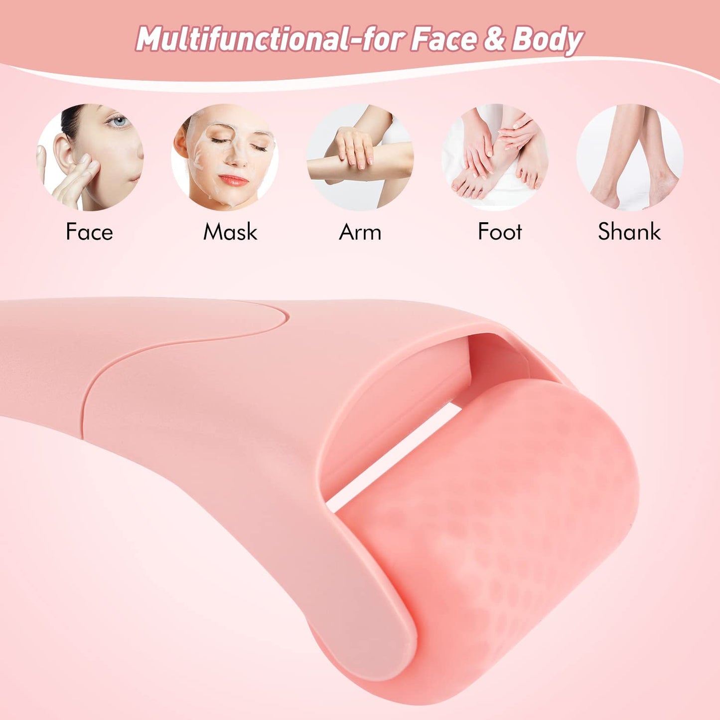 Fronnor Ice Roller for Face,Eyes,Women Gifts Idea,Therapeutic Cooling to Tighten Brighten Complexion and Reduce Wrinkles,Massager Under Eye Puffiness,Migraine and Pain Relidf (Pink) - Medaid International