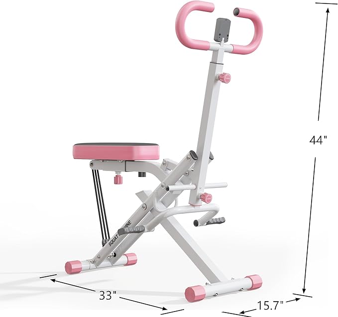 Foldable Full-Body Squat & Ride Trainer – 4-in-1 Home Fitness Machine for Legs, Hips, and Core