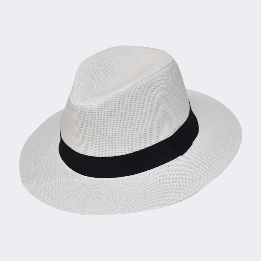 Stamion Fedora With Ribbon Îœen Men Beach Hat White - Medaid International
