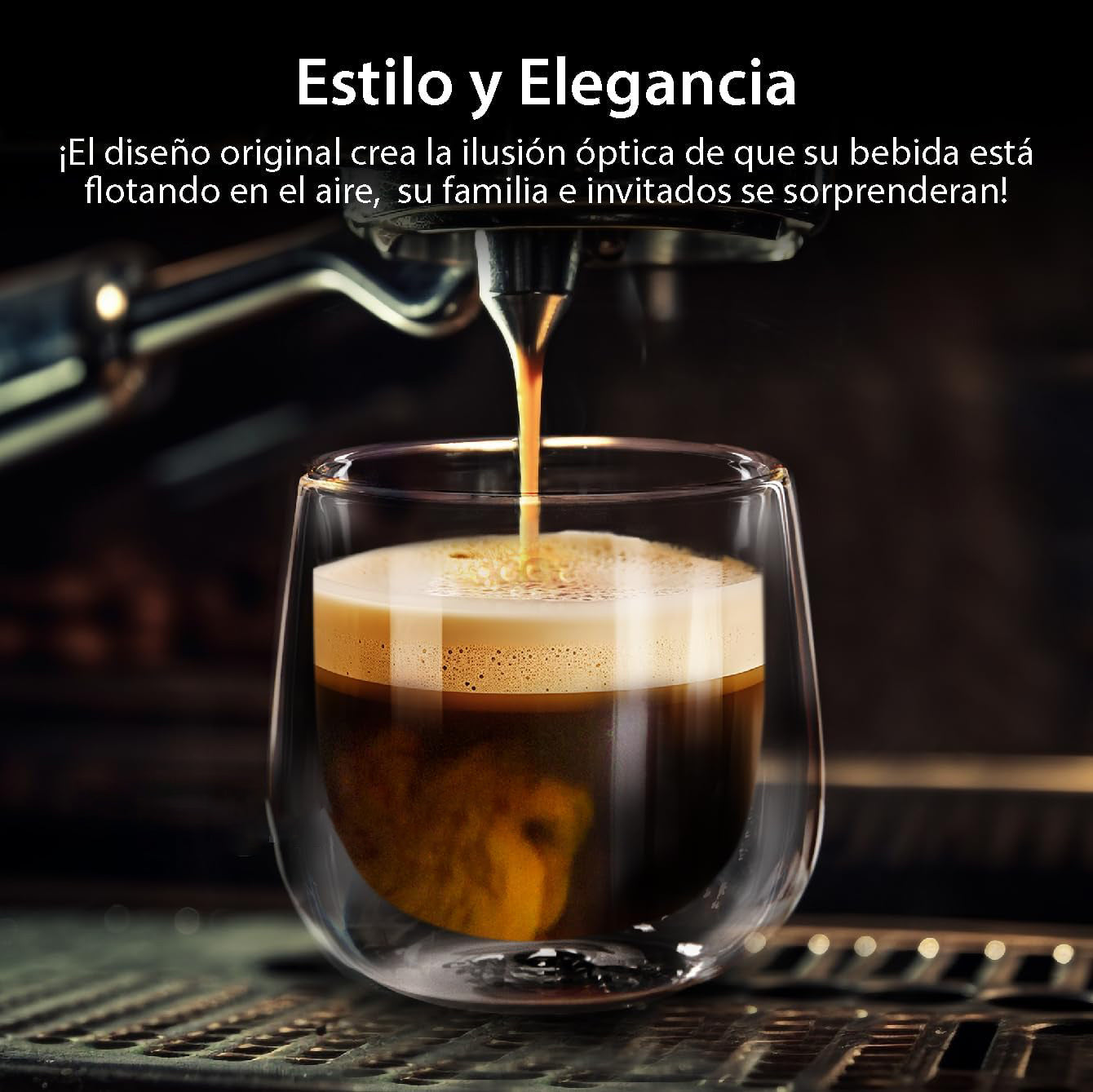 80ml 2-Pcs Danny Home Double Walled Espresso Glasses Set
