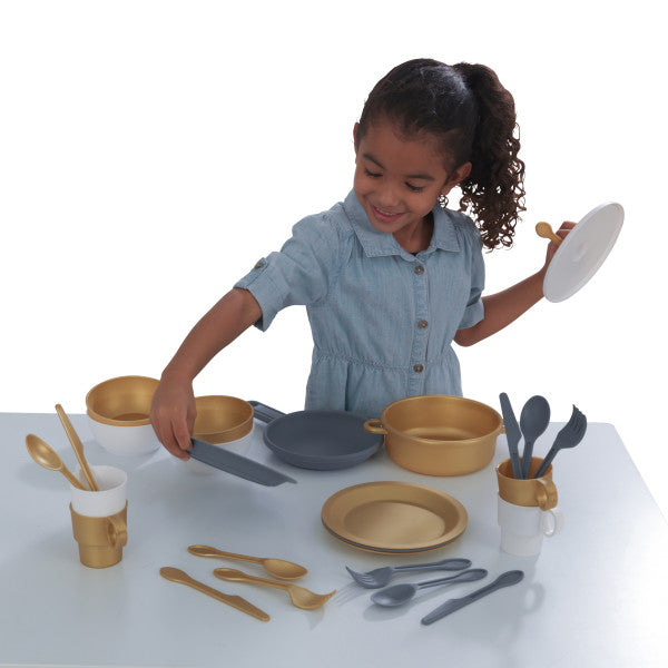 27-Piece Cookware Set - Modern Metallics By KIDKRAFT - Medaid International