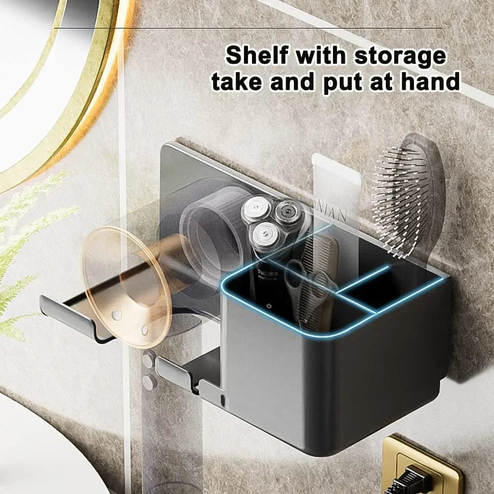 Wall-Mounted Hair Dryer Holder