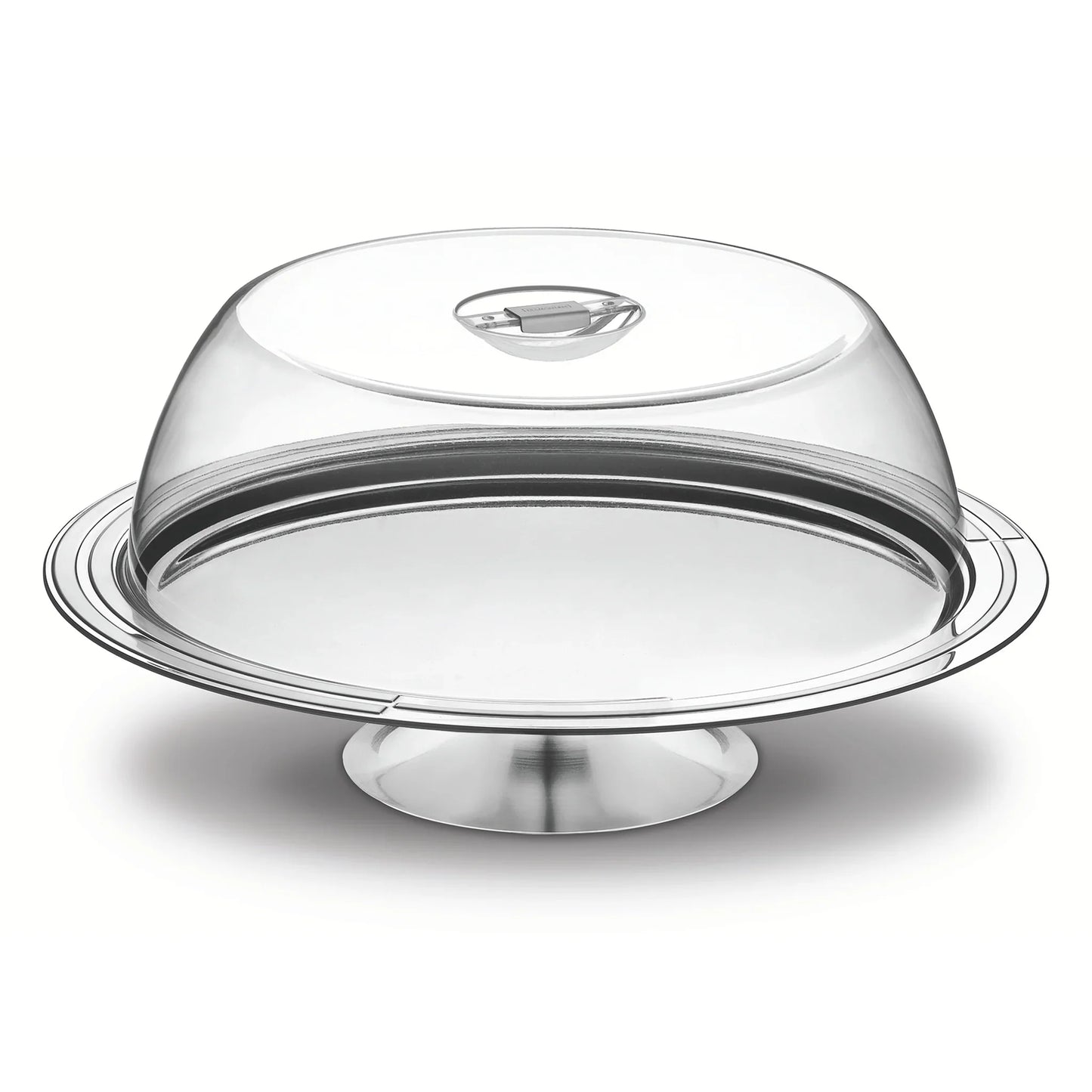 Tramontina Ciclo stainless steel cake stand with dome cover