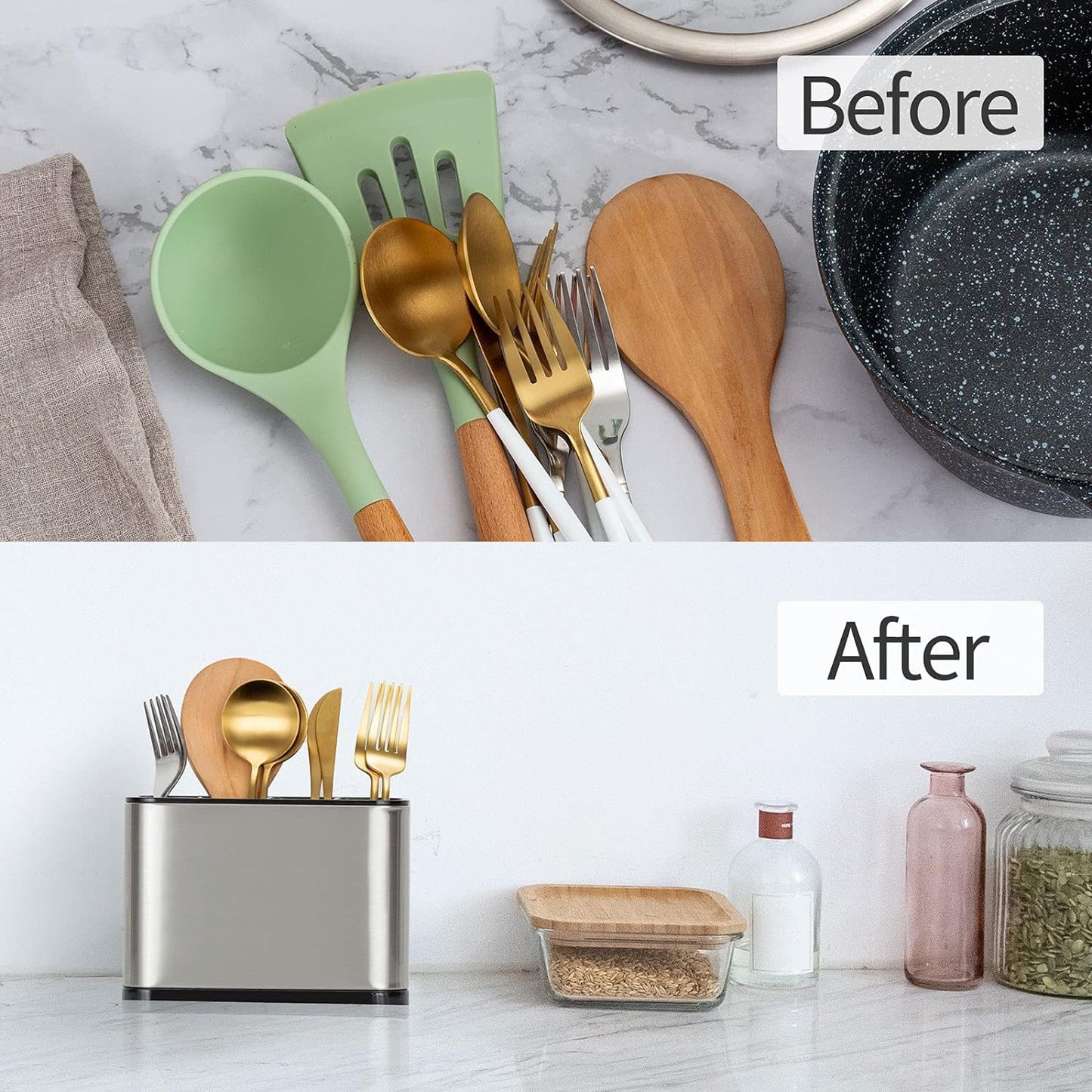 Stainless Steel Kitchen Utensils Holder