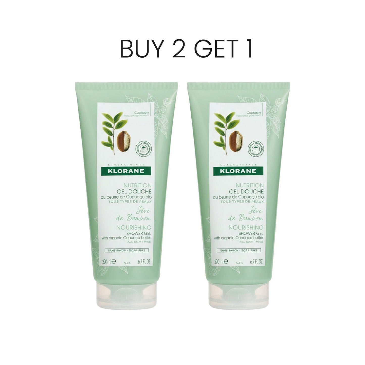 Buy 1 Get 1 Free Klorane Gel Douche Seve De Bambo 200ML