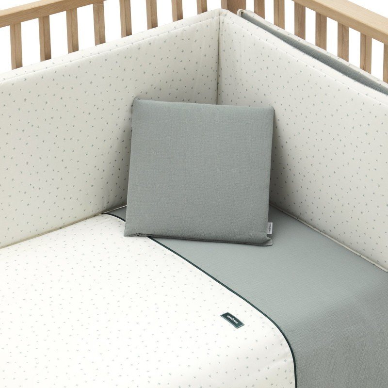 Cambrass Bedding Set 4 Piece Astra Grey Cotton Crib Set