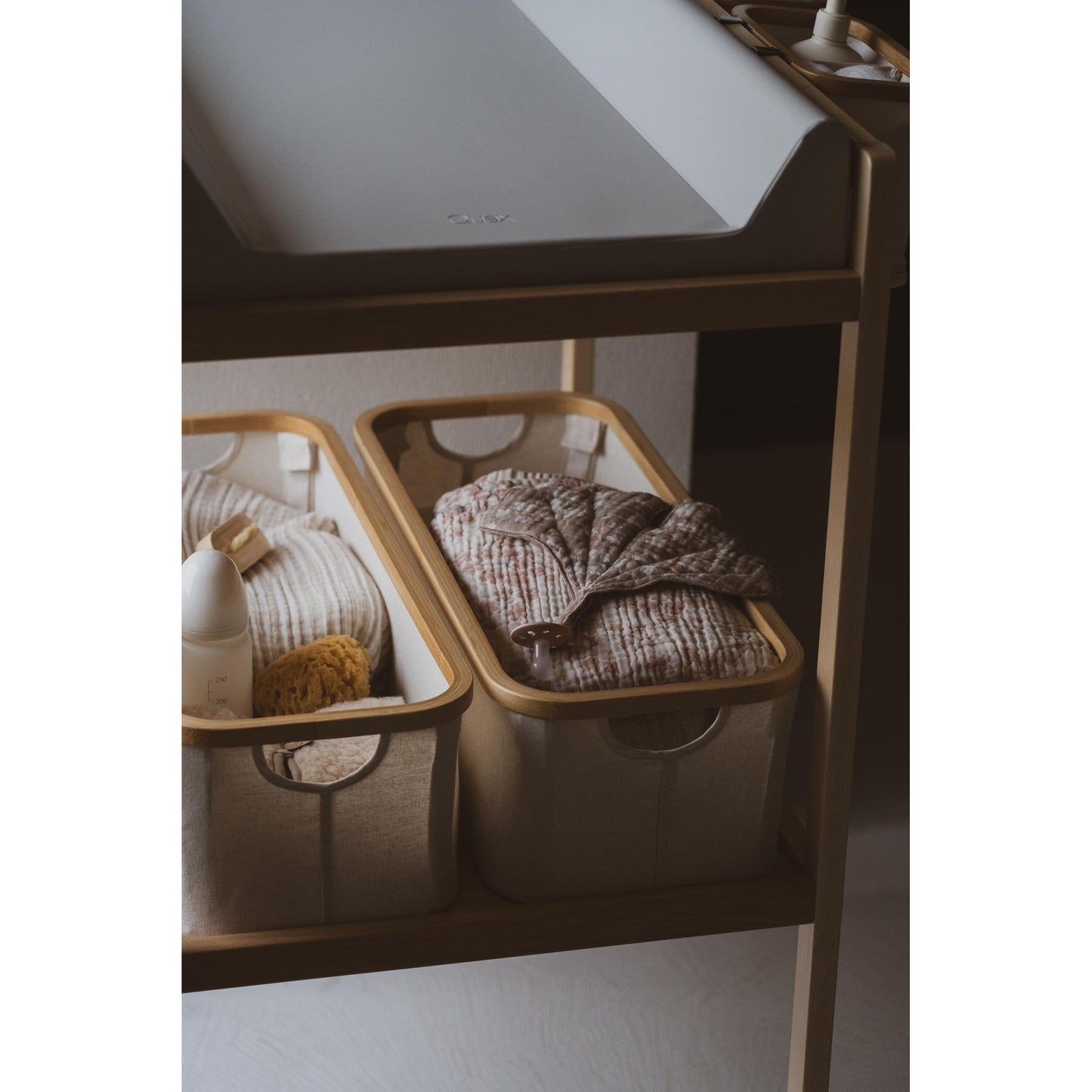 Quax Basket Beige/Naturel Changing Table, Nursery Storage
